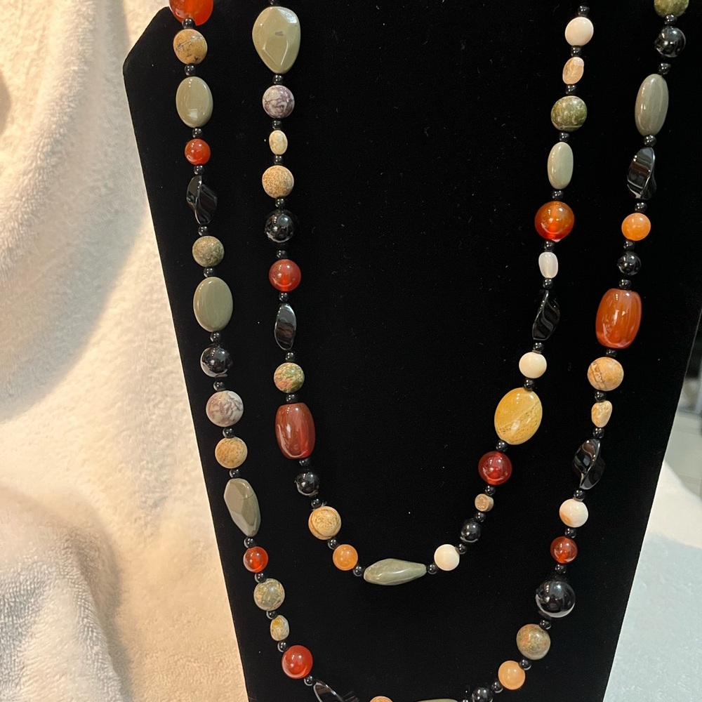 Multicolor Genuine Stone Necklace
